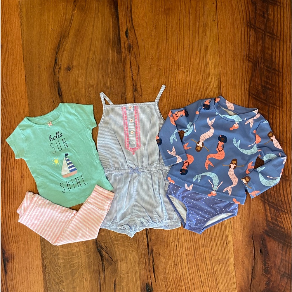 Carter’s Bundle of FIVE Pieces of Precious Girl Clothes, Size 12 Months